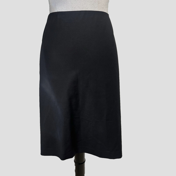Talbots Skirt Plus size 20W Pet Classic Black Wool Straight Knee Stretch Career - Picture 1 of 10